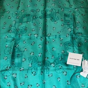 NWT Coach horse & carriage Silk Scarf